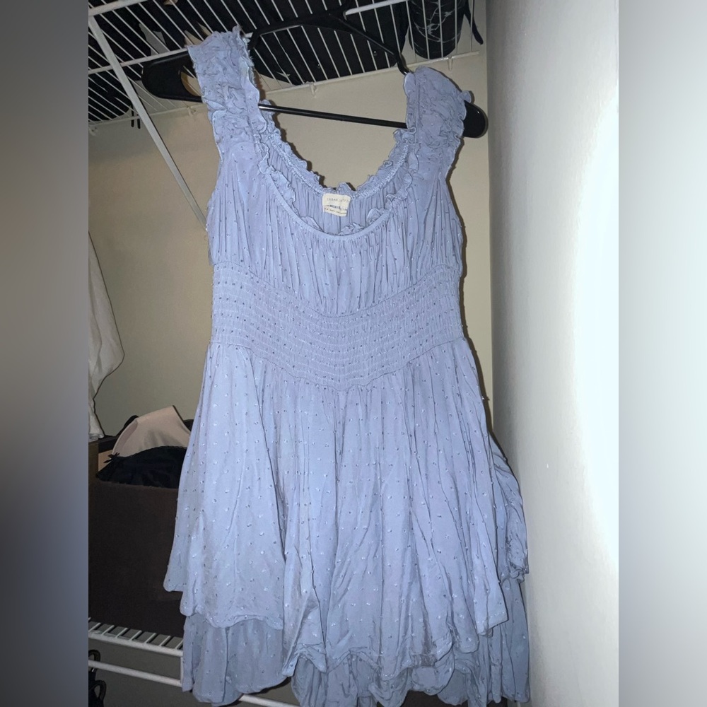 Urban Outfitters Rosie Smocked Tiered Ruffle Romper